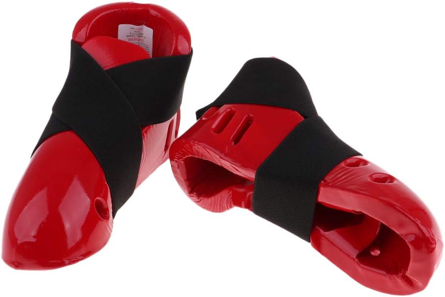 Generic Taekwondo Foot Hand Guard Karate Foot Gear Sparring Shoes Gloves - Red, M : Everything Else