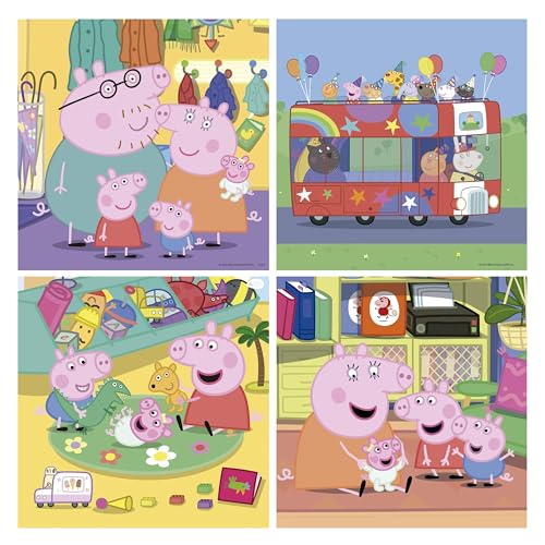 Educa - Peppa Pig | Set mit 4 progressiven Kinderpuzzles mit 6 bis 12 Teilen, präsentiert in einem fantastischen Koffer… – Ansicht 2