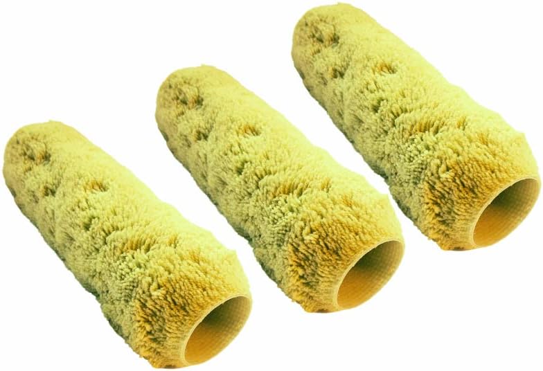 Big Dawg Heavy Duty Paint Roller Sleeves 3-Pack 9 x 1.75" Inch - for Rough & Extremely Rough Surfaces, Masonry, Timber, Artex, Tapered Edge Roller, Exterior & Interior