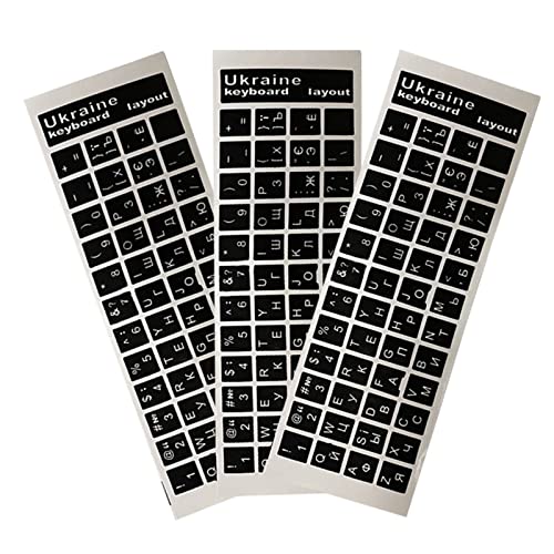 Pegatinas de Teclado Ucranianas con Letras en Blanco y Color miniatura 3