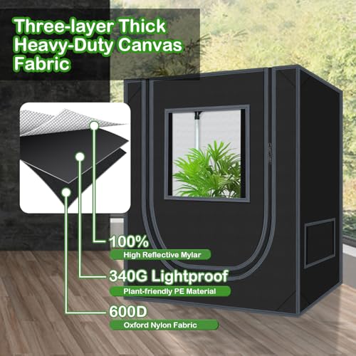 Image of 18 inchx30 inchx36 inch Grow Tent for Indoor Plants 600D Mylar Hydroponic Growing Tent