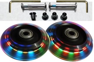 Camelian Luggage Lighted Wheel Set - Mixed Color Lights - 76x24mm Wheel Size
