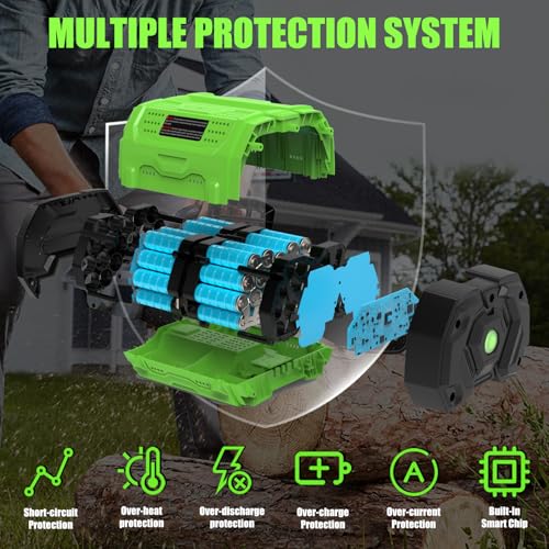 Image of 1Pack 7500mAh 56Volt Lithium ion Battery Replacement for EGO 56V Battery 7.5Ah Compatible with EGO Battery 56V Cordless Tools (Green)