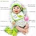 Aori Reborn Baby Doll 22 Inch Realistic Laughing Boy Dolls Look and Feel Real with Green Dinosaur Outfits and Doll Accessories