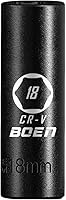 Vista 12 de BOEN 1/2" unidad de enchufe de impacto profundo, enchufe de impacto premium, enchufe de 24 mm, métrico, 6 puntas, acero Cr-V con marcaje láser