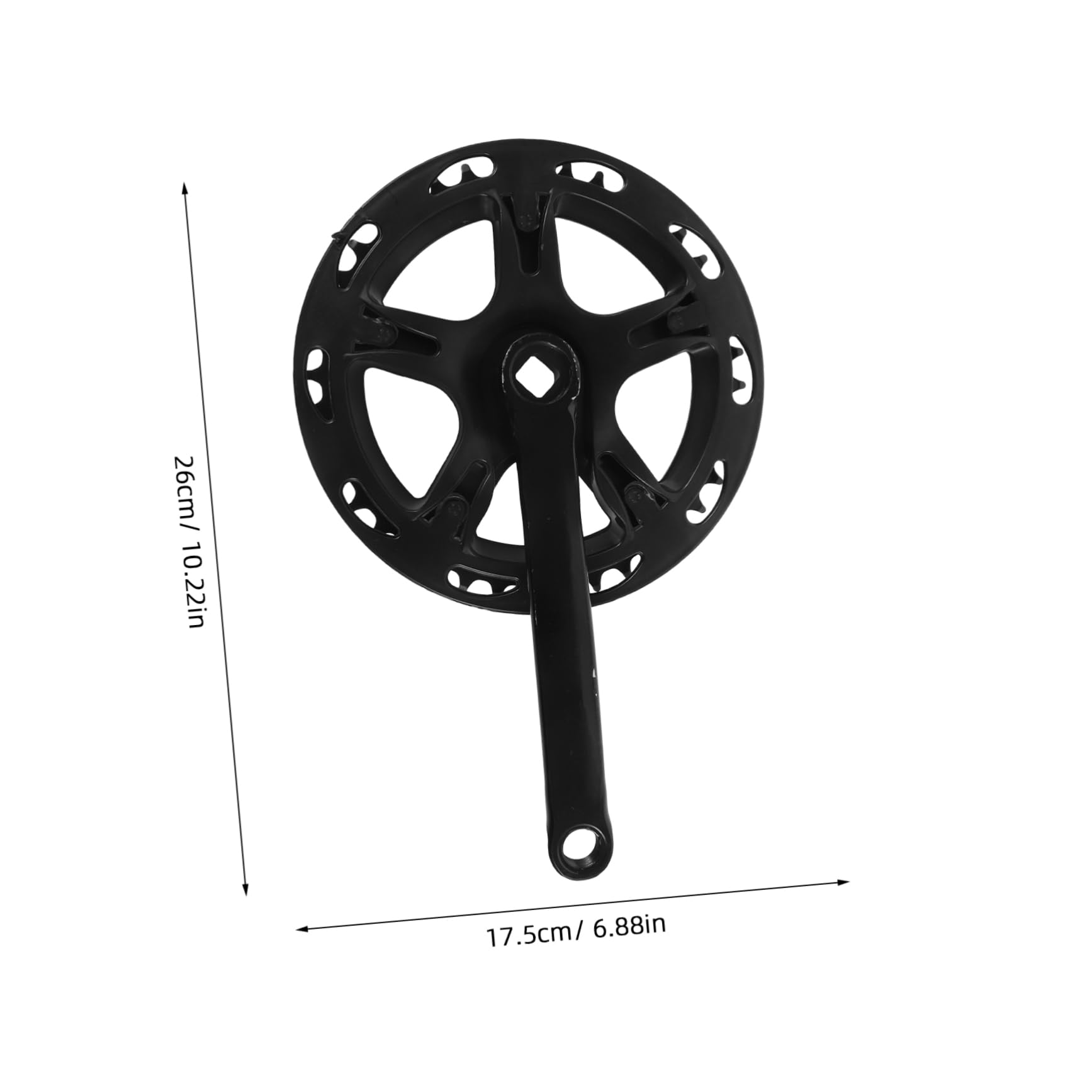 Toddmomy Set Pedivelle Bicicletta Braccio Manovella Quadrato, Corona 40 Denti in Metallo Nero, Resistente e Compatibile per Mountain Bike, Bici Pieghevoli e Fixie, Accessorio Sostitutivo