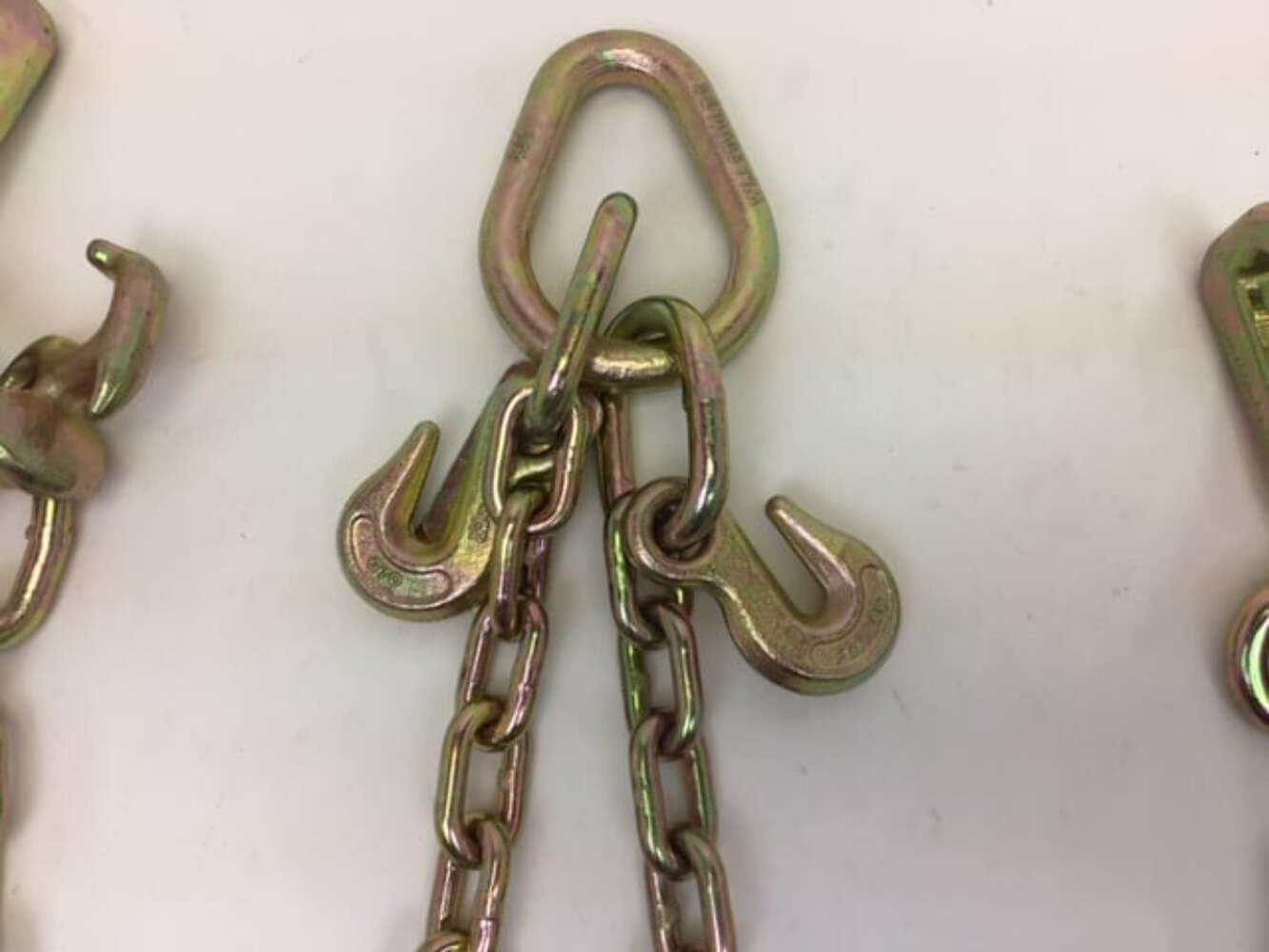 5/16" x 36" V-Chain Bridle with RT and Mini-J Cluster and Grab Hooks 4700 lbs WLL (1)