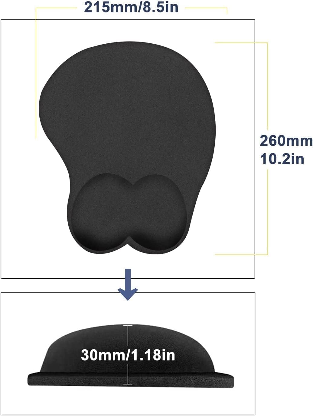 4Pcs Personalized Photo Gaming Mouse Pad with Wrist Support, Custom Mouse Pads with Wrist Rest Support, Customized Gel Mouse Mat, Non-Slip Rubber Base, Ergonomic Mousepad for Anime Office Computer