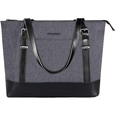 KROSER Bolso Tote para Ordenador Portátil 15,6" con Puerto USB Cover