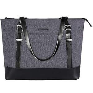 KROSER Laptop Tote bag 15.6 Inch Large Shoulder Bag Lightweight with USB Charging Port Water-repellent Nylon Computer…