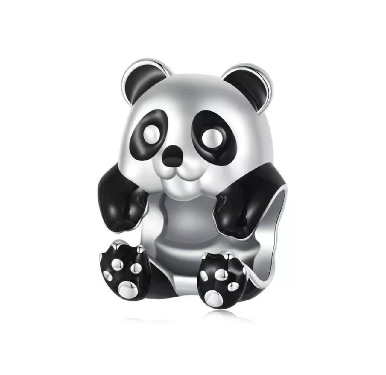Charm de panda en plata 925 compatible con pulsera Pandora 8