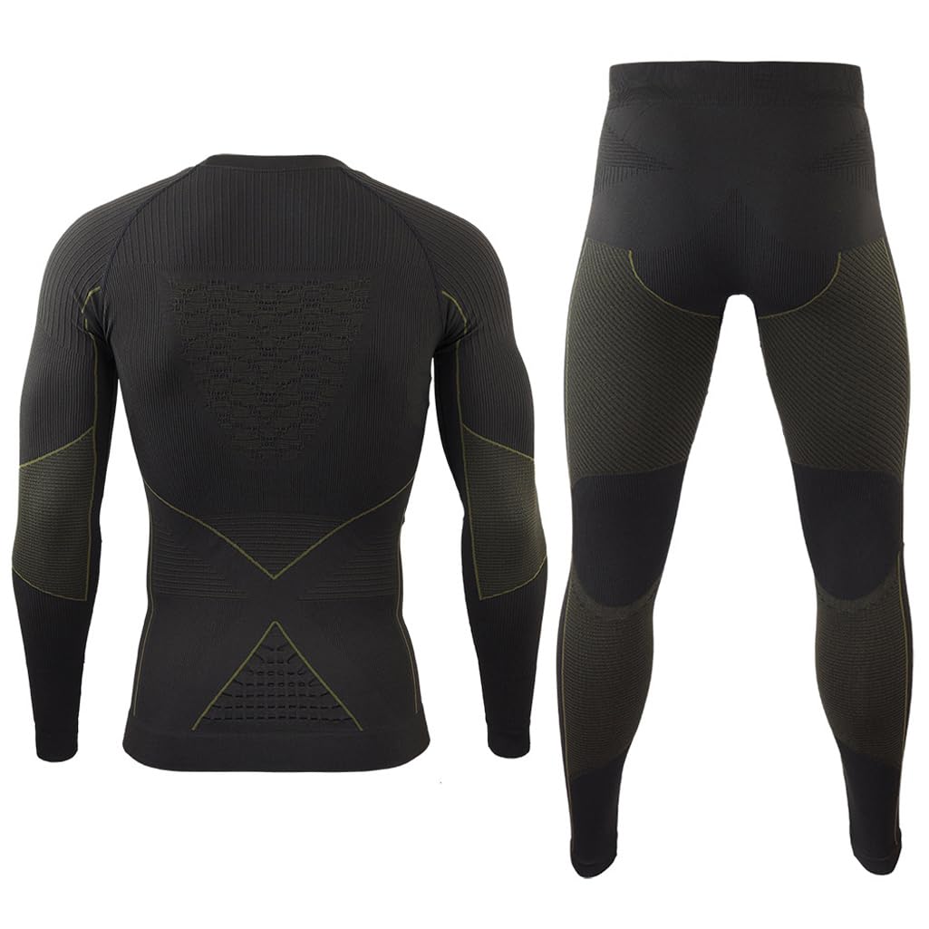 Conjuntos De Ropa Interior Térmica para Hombre Conjunto De Capa Base Sin Costuras Top De Esquí para Entrenamiento Y John Largo