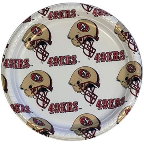 San Francisco 49ers 9-Inch Square Paper Plates