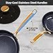 Nuwave Lux LE 13-Pc Cookware Set with Elegant Gold Handle, Diamond Infused Ceramic Non-Stick, PFAS Free, Premium Metal Lids, Ergonomic Stay-Cool Handles, Induction Ready & Compatible w/All Cooktops