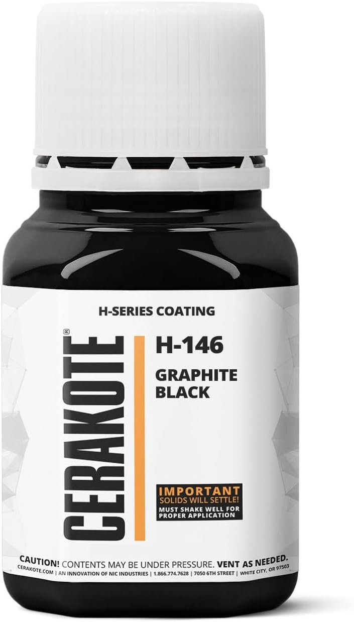 H-Series Graphite Black 4 oz. Tester (H-146T) - Durable, High Performance Ceramic Coating - High Corrosion Resistance - 9H Hardness - Oven Cure - Part B Included