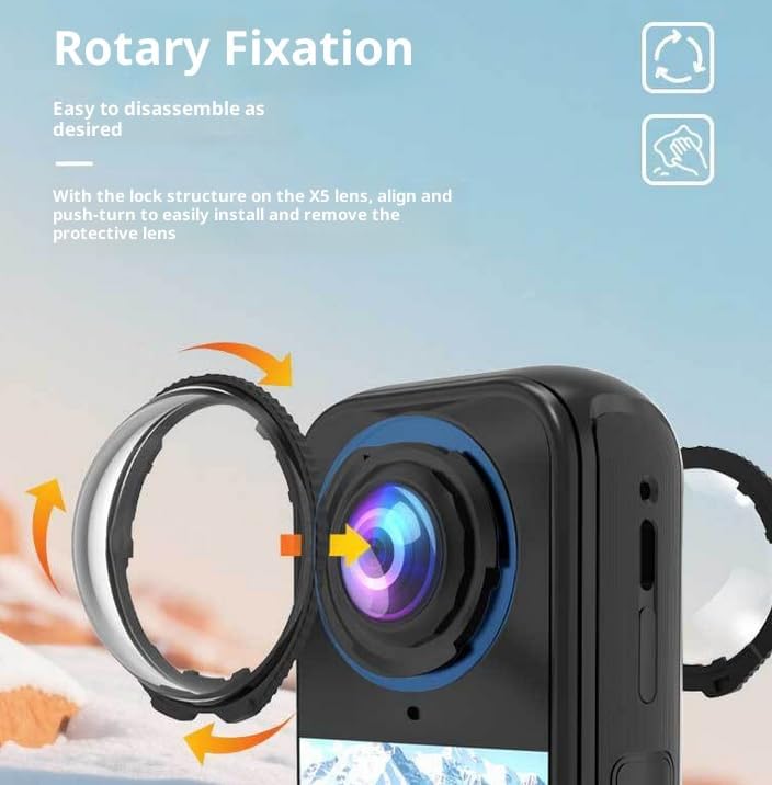 Lens Guard/Lens Protective Cover for Insta360 X4 Air, 9H hardness High transmittance,Waterproof Dustproof (Optical Glass) - Image 5