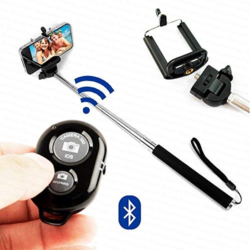 Bastão Monopod Pau de Selfie Com Controle Bluetooth (rosa)