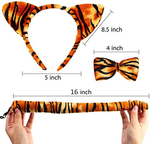 XEPST Animale Tigre Costume Set, Orecchie Di Tigre Fascia Bowtie