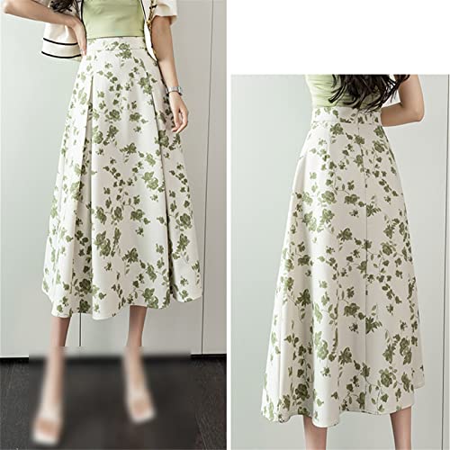 Jupe plissée taille haute Kelsiop EN8 40 à motif floral