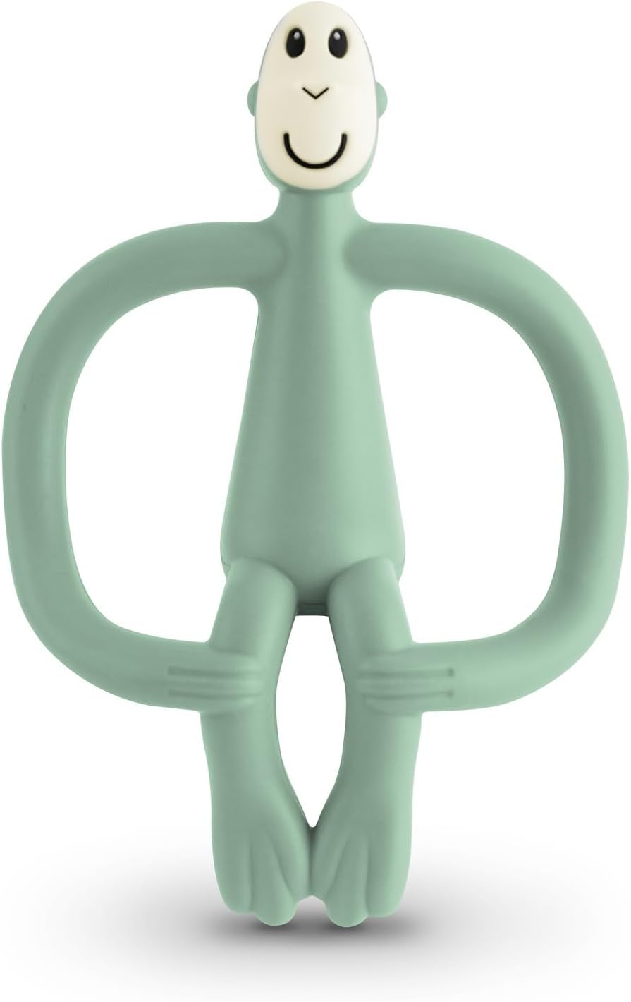 | Monkey Teether | Teething Toy for Babies | Mint Green | Toys 6 to 12 Months | Gently Massages Infants Gums | Different Textures to Sooth Baby Teething Pains | Dishwasher Suitable