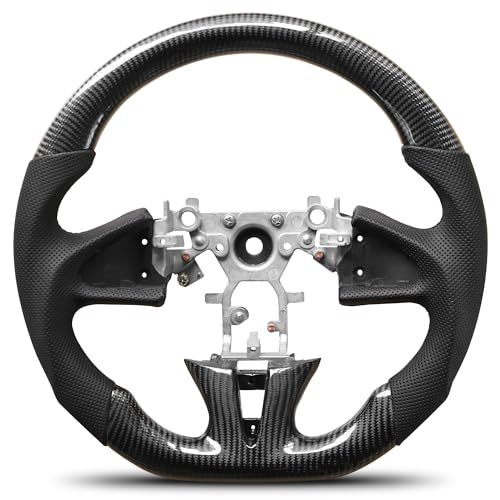 POFENZE Custom Steering Wheel For Infiniti q50 2013-2017 Carbon Fiber Steering Wheel D-shaped Nappa Perforated Leather Flat-bottom