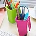Mini Wheelie Trash Can Storage Bin Desktop Organizer Pen/Pencil Cup, 3pcs Creative Dust Bin School Supplies Holder- (Assorted Green, Blue, Red, Pink, and Black Colors). By Premy