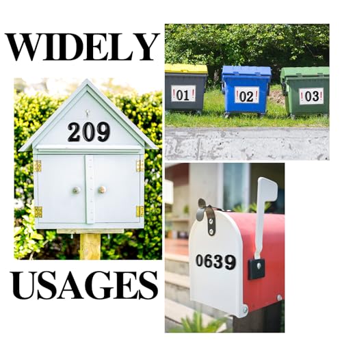 Image of opasyo 30 Pieces Mailbox Numbers for Outside 2 inch 0-9 Self-Adhesive Mail Box Numbers,3D Gold House Numbers for Mailbox, Apartment, House, Trash Bins,Office Hotel Room (Black, 2inch)