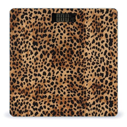 Báscula de baño digital con diseño de leopardo 400 lb miniatura 1