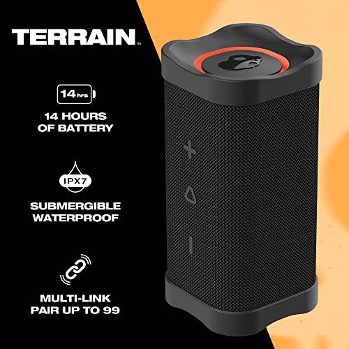 Skullcandy Terrain Wireless Bluetooth Speaker - IPX7 Waterproof Portable Speaker with Dual Custom Passive Radiators, 14 Hour Battery, Nylon Wrist Wrap, & True Wireless Stereo - image 2