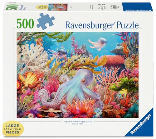 Ravensburger Puzzle de 500 piezas formato grande de vida en arrecife para adultos miniatura 2