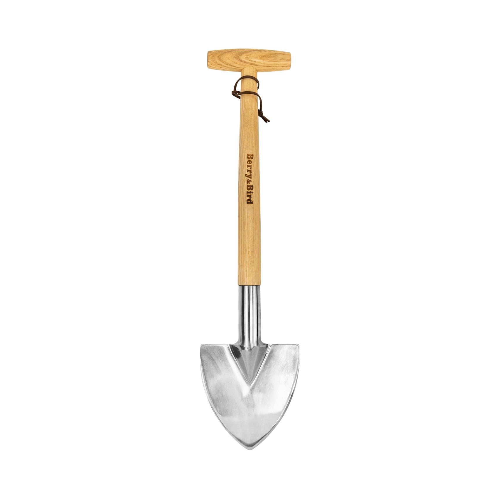 Berry&amp;Bird Perennial Spade, 21.6''Long Trowel for Gardening Root Cutting Tool with Sharp Stainless Steel Blade, Wooden Handle Small Shovel Hand Edger Garden Tool for Planting, Digging &amp; Transplanting