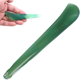 Pineeseatile Herramienta Burnisher, Agate Burnisher 4.4 Herramienta en Forma de Cuchillo de Mano para Pulido de Joyas con Agujero en el Extremo Guasha multipropósito, Verde Aleatorio