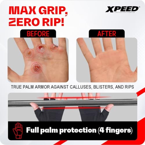 Image of Xpeed Air Vent Fitness & Cycling Gloves /Super Stretchable with Lycra & Suede Made for Light Sport Activities Weight Lifting, Gym Workout, Crossfit, Gym Gloves for Men and Women
