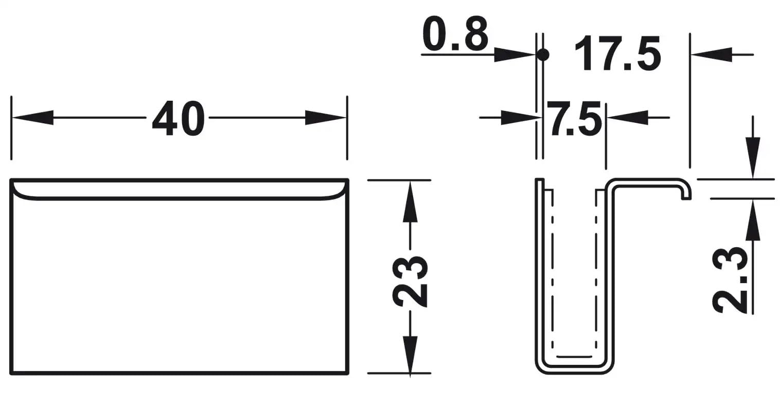 Image secondaire de Contre-pièce magnétique pour porte en verre - 2x Attaches chromées