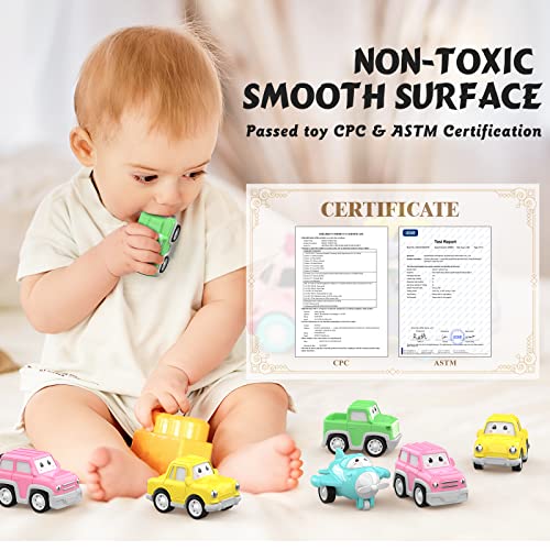 Lascoton Toys For 1 2 3 Year Old Girl, 5-In-1 Carrier Truck, Toddler Girl Toys, Friction Power Toy Cars With Light & Sound, 1 2 3 Year Old Girl Gifts Birthday For Baby Girl Toys Pink Toys For Girls #TOP4