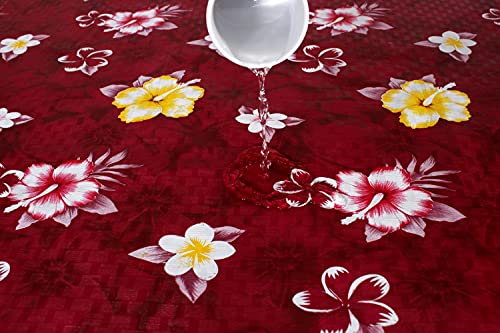 Image of The Furnishing Tree Waterproof Square Shaped Upto 6 Seater Printed Dining Table Cover Size 72x72 inches with White Border Lace