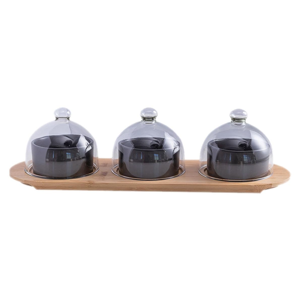 Vassoio da Dessert Rotondo in Materiale Ceramico e Vetro 1 Pezzo Ciotolina per Dolci e Snack per Feste e tè Pomeridiani Riutilizzabile
