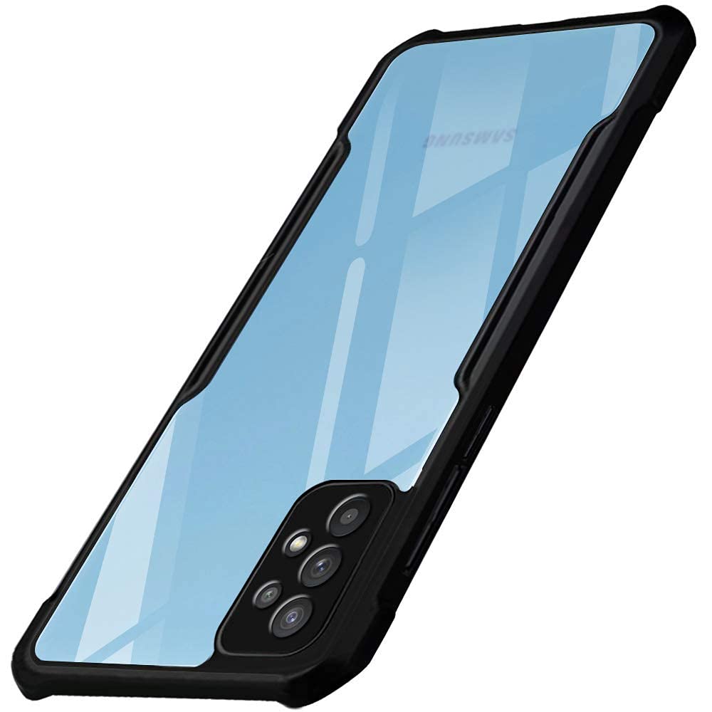 WOW IMAGINE Shock Proof Clear Back Case Mobile Cover for Samsung Galaxy A52 5G | A52s 5G | A52 4G (Hard | Hybrid PC + TPU | Full Armour Device & Camera Protection | Black) (B092478Y8K) Amazon Price History, Amazon Price Tracker