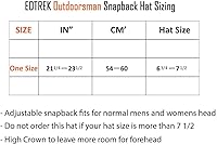 Vista 7 de EDTREK Performance Outdoorsman Snapback - Sombrero de camión con ala plana, bordado de animales único