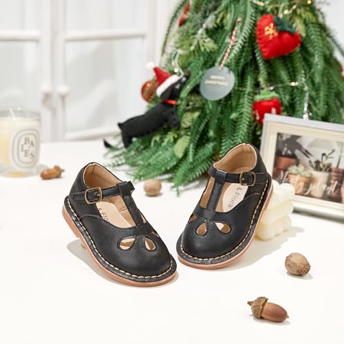 Image of Felix & Flora Toddler Little Girl Princess Dress Shoes-Mary Jane Flats for Girl Party School Shoes