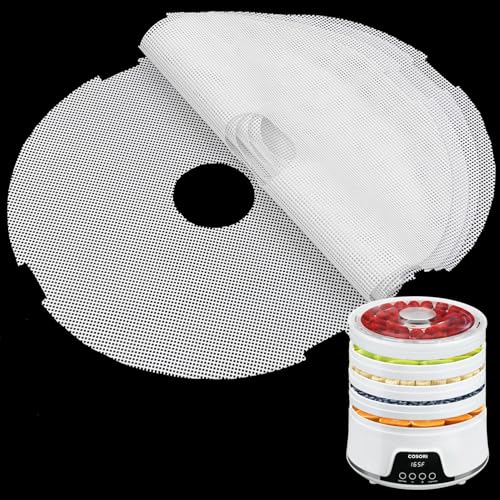 GUCUJI Round Silicone Dehydrator Sheets for COSORI CFD-N051-W, Non-Stick BPA