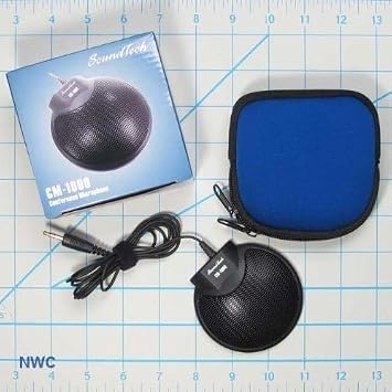 Sound Tech CM-1000 (Pack of 2) Table Top Conference Meeting Microphone with Omni-Directional Stereo 3.5mm Plug & Audio Spliter