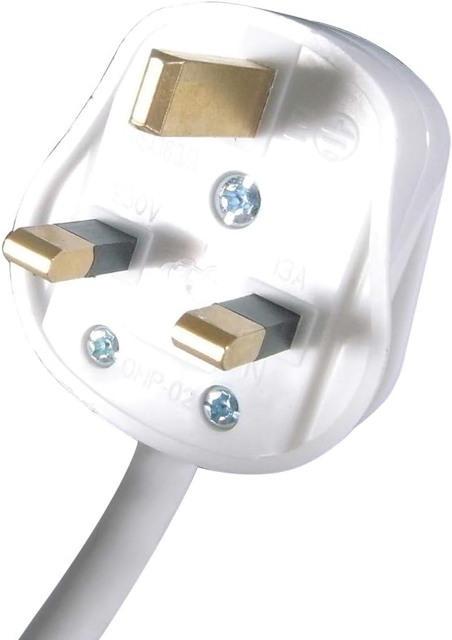 Connekt Gear 5M 4 Way Surge Protected Power Extension Lead UK Plug to 4 UK Sockets Mains Block White