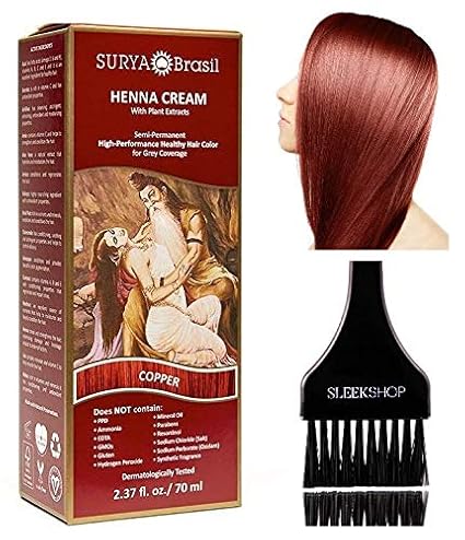 Coloración de cabello Henna natural semi-permanente con brocha Brasil miniatura 1