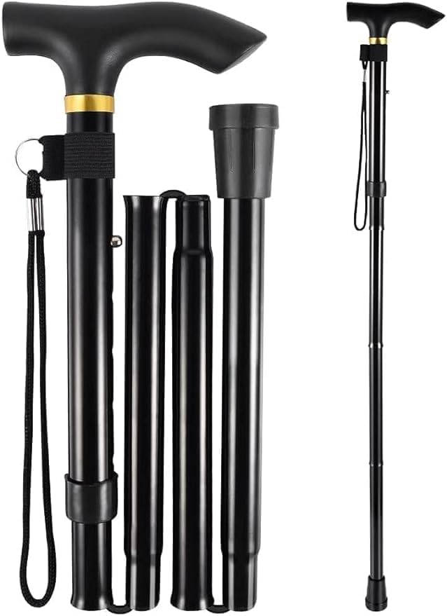 5-Level Walking Cane,Walking Sticks|Foldable Folding Cane-Lightweight|Adjustable and Aluminum Canes for Seniors Adult Men and Women