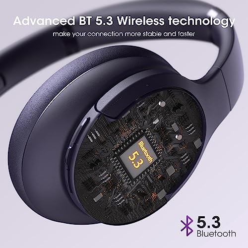 Image of DOQAUS Bluetooth Headphones Over Ear, Headphones Wireless with 90H Playtime