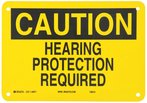 Panneau aluminium Brady 40971 Hearing Protection Required pour zone industrielle
