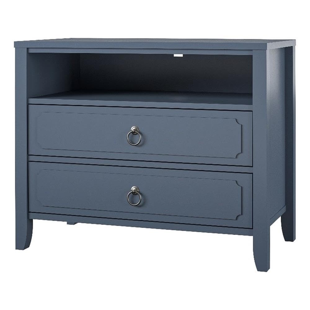 Novogratz Her Majesty 2 Drawer Nightstand, Blue