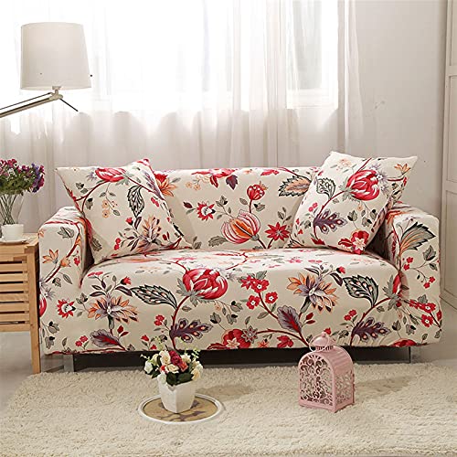 Couvre-canapé floral élastique 4 saisons pour salon