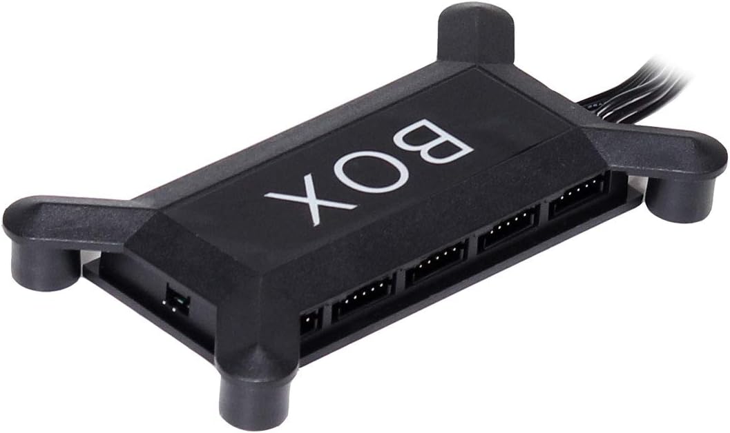 CiT Raider PC Gaming Case, Mid-Tower ATX, 6 x Halo Dual - Ring Spectrum Fans, RGB, PCB Hub w/ Aura Connectivity, RF Controller, MB Sync, Tempered Glass, For a Great Gaming Experience | Black, Six Fans